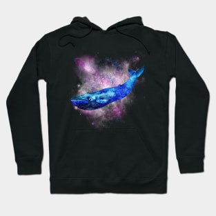 Watercolor Space Whale Hoodie